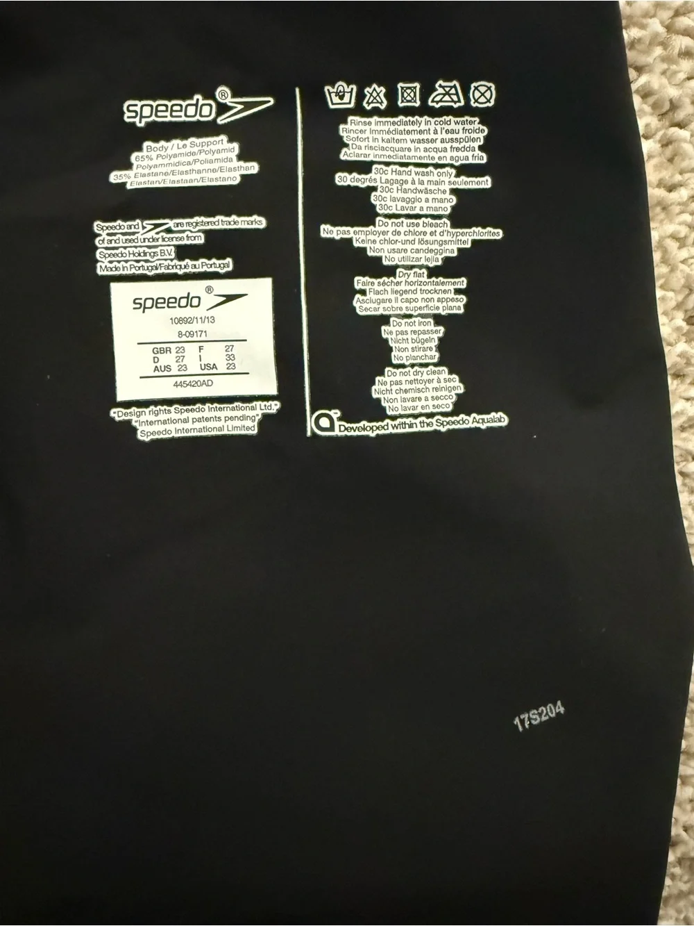 NWT Speedo Fastskin LZR Racer Elite 2 Competitive Kneeskin Swimsuit Size 23